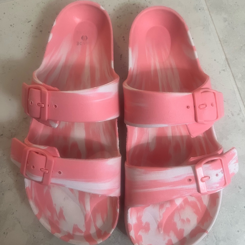 Women's Neida EVA Two Band Slide Sandals - Shade & Shore™ Light Pink 9